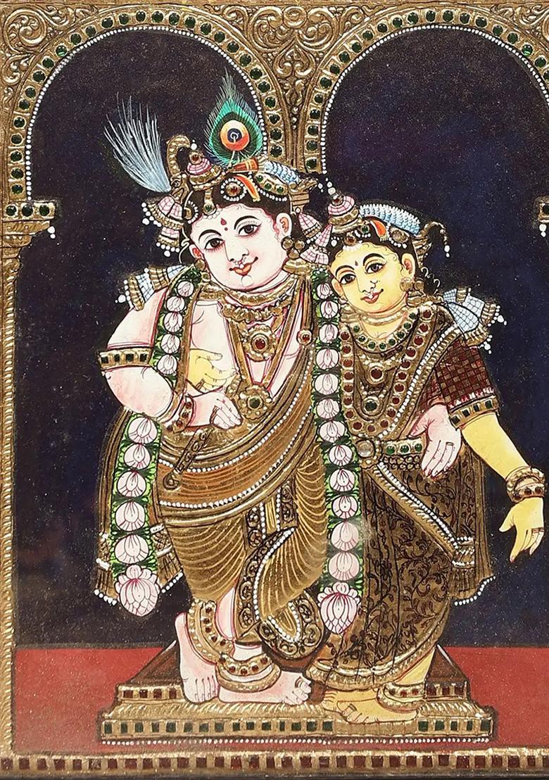 Radha Krishna Tanjore Painting