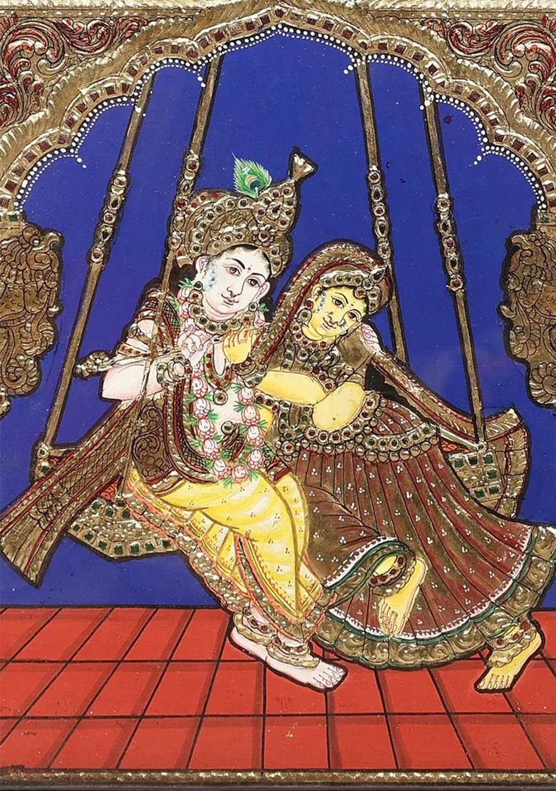 Radha Krishna Tanjore Painting 24K Gold