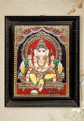 Lord Ganesha Tanjore Painting
