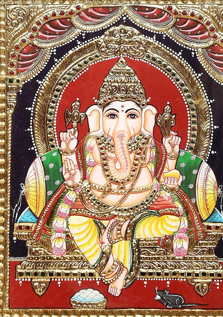 Lord Ganesha Tanjore Painting