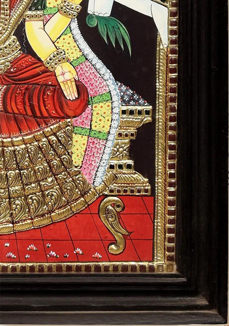 Radiant Gajalakshmi Tanjore Painting