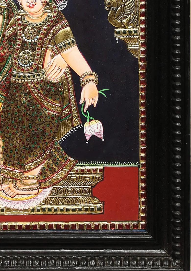 Eternal Love Of Radha Krishna Tanjore Painting