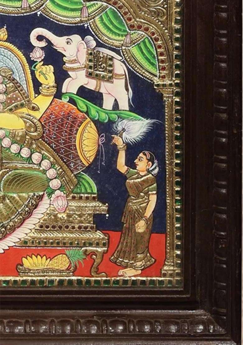 Graceful Gajalakshmi Tanjore Painting