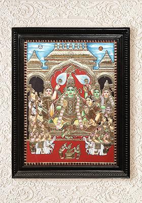 Magnificent Ram Darbar Tanjore Painting