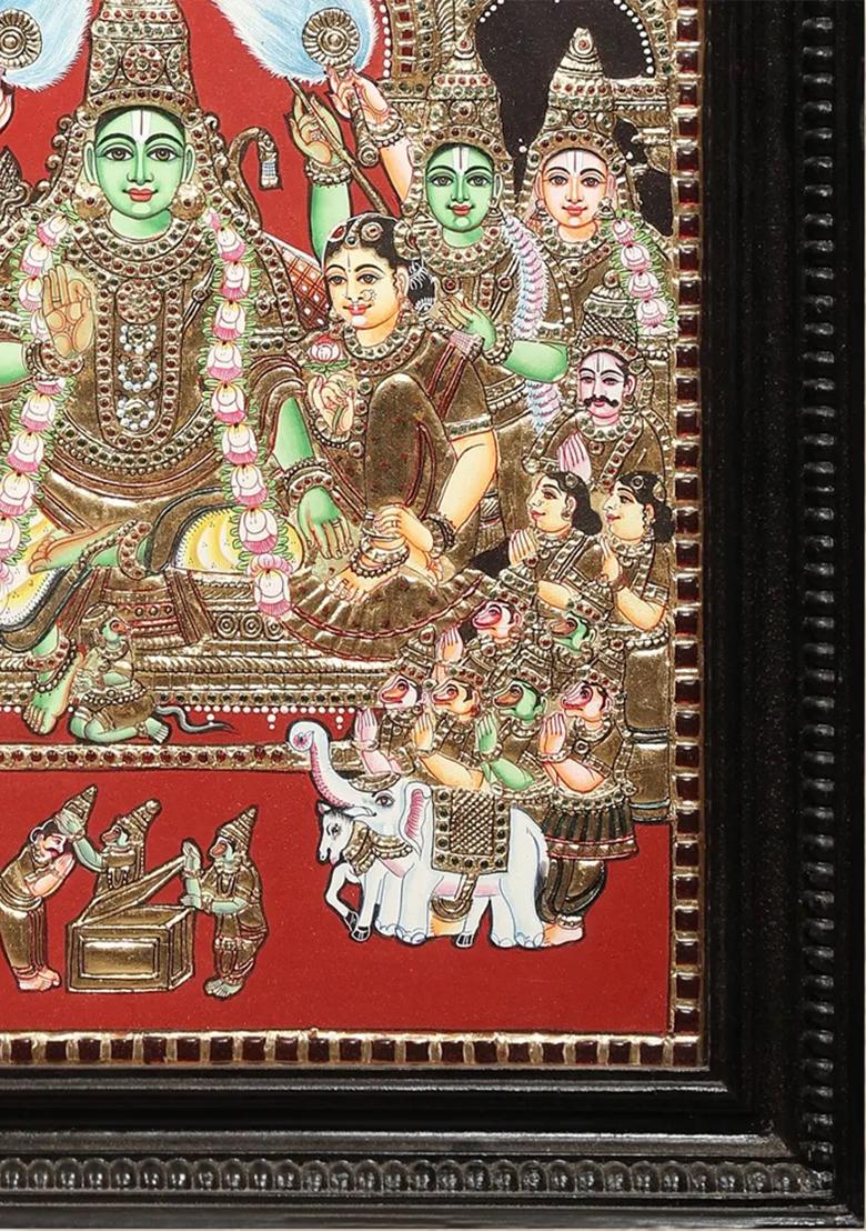 Magnificent Ram Darbar Tanjore Painting