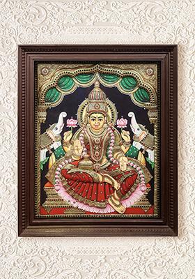 Prosperity Personified Gajalakshmi Tanjore Painting