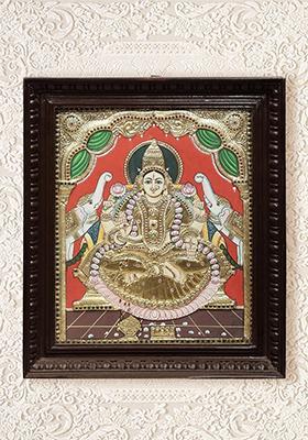 Divine Grace Gajalakshmi Tanjore Painting