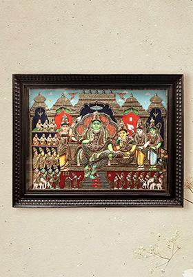 Royal Splendor Rama Darbar Tanjore Painting
