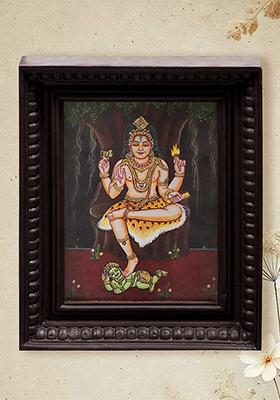 Divine Wisdom Dakshinamurti Shiva Tanjore Painting