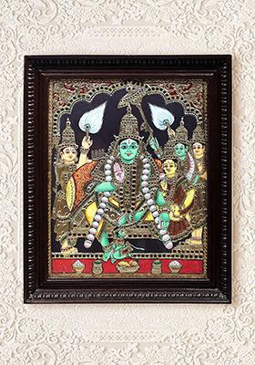 Rama Darbar Tanjore Painting 24K Gold