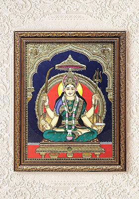 Handcrafted Santoshi Devi Tanjore Art