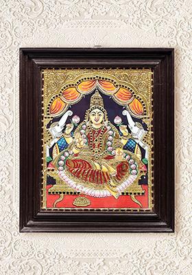 Traditional Thanjavur Art Of Goddess Gajalakshmi Ashtalakshmi Blessings