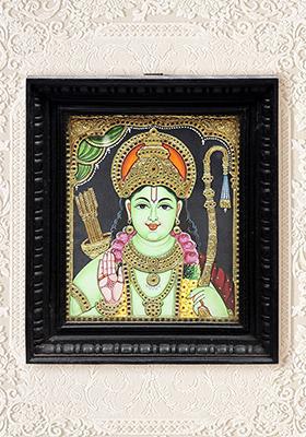 Traditional Tanjore Painting Of Lord Rama