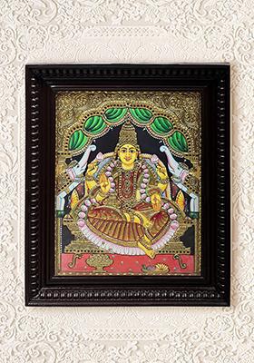 Ardhanarishvara Tanjore Painting 24K Gold