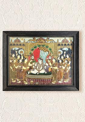 Goddess Rajarajeshwari Tanjore Painting 24K Gold
