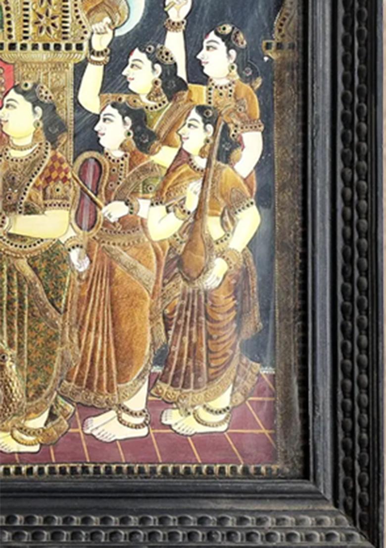 Goddess Rajarajeshwari Tanjore Painting 24K Gold