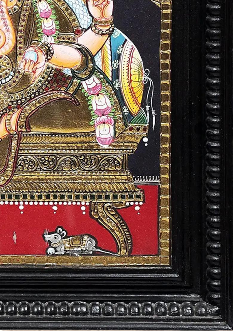 Lord Ganesha Tanjore Painting 24K Gold