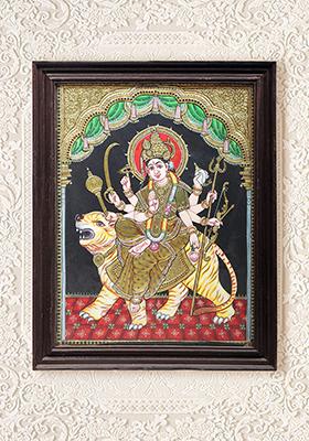 Ashtabhuja Durga Tanjore Painting