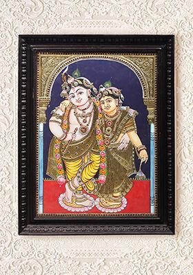 Radha Krishna Tanjore Painting
