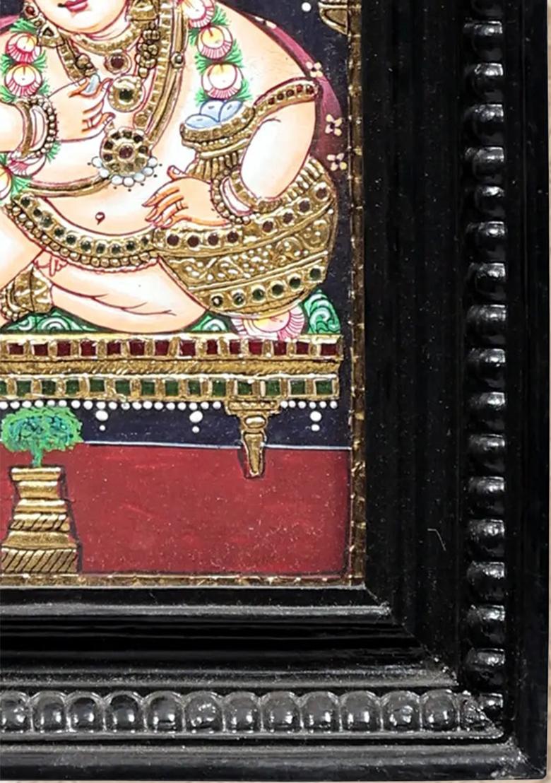 Butter Krishna Tanjore Painting 24K Gold