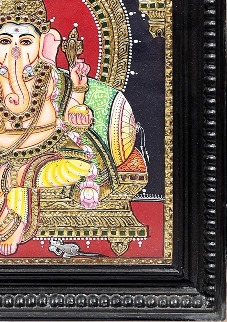 Bhagwan Ganesha Tanjore Painting 24K Gold