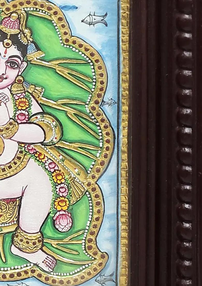 Vatapatrashayi Krishna Tanjore Painting