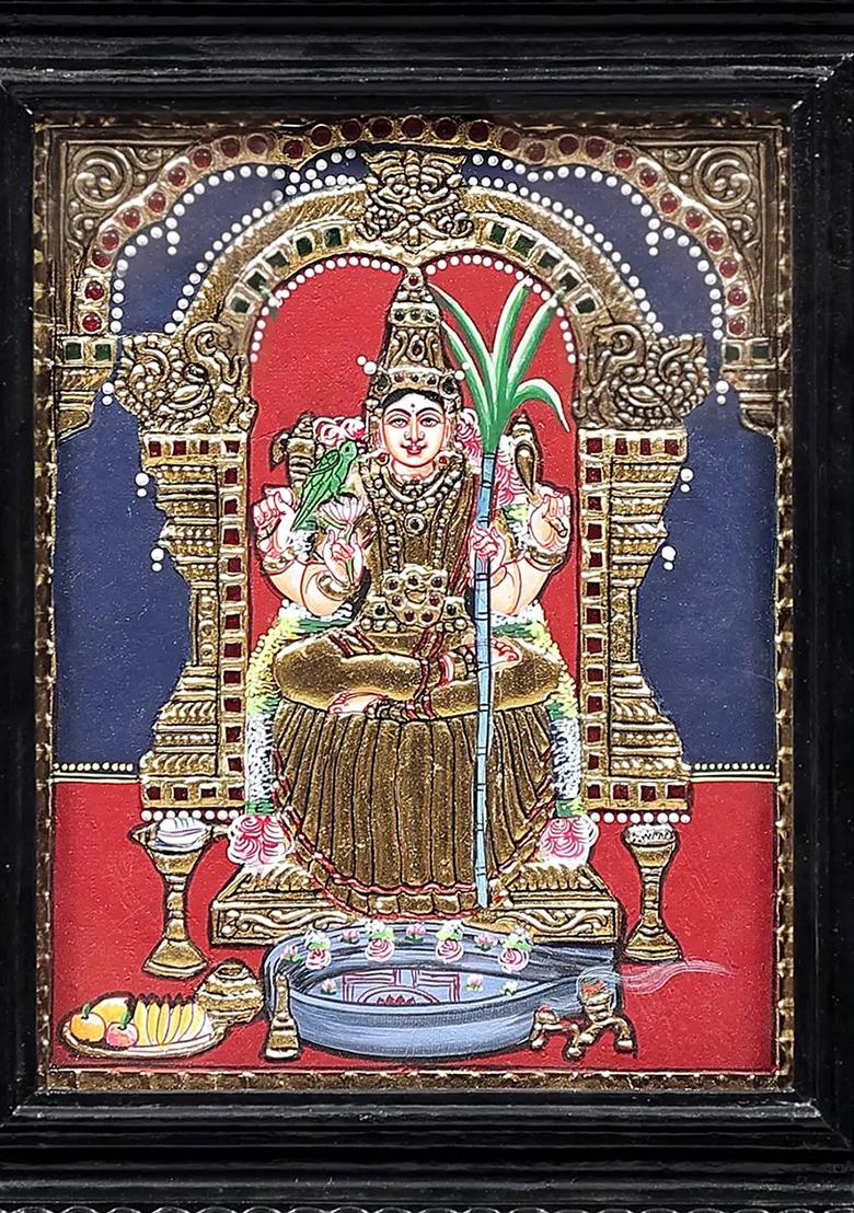Goddess Rajarajeshwari Tanjore Painting
