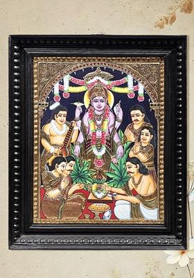 Lord Vishnu Tanjore Painting