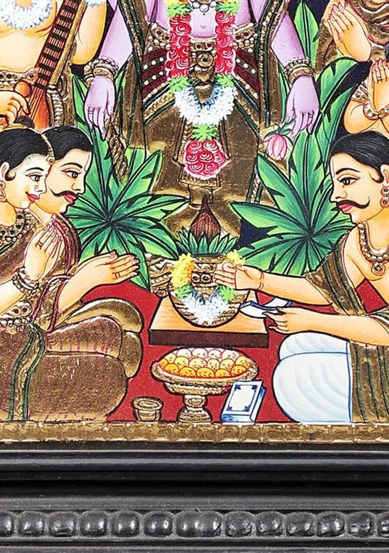 Lord Vishnu Tanjore Painting