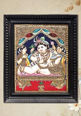 Lord Vishnu Tanjore Painting