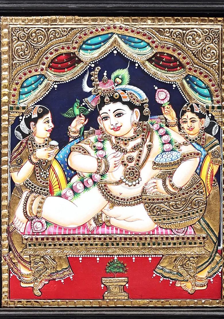 Lord Vishnu Tanjore Painting