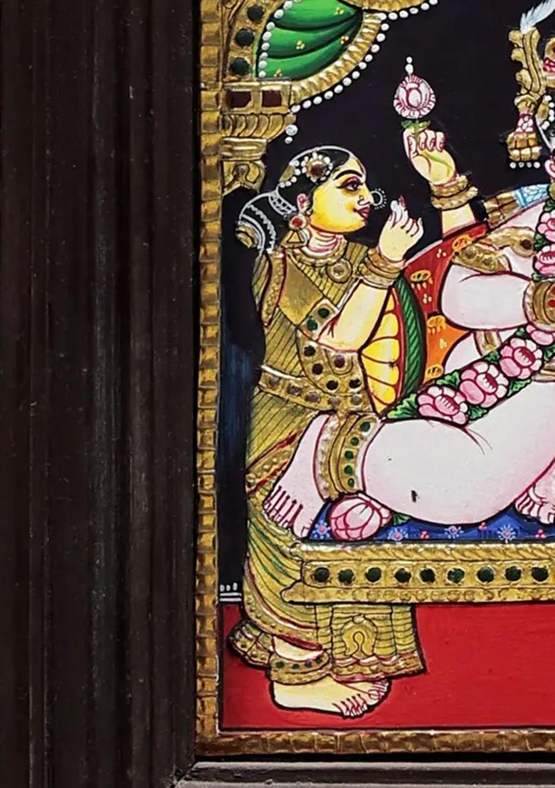 Butter Krishna Tanjore Sacred Indian Painting