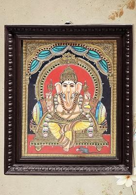 Bhagwan Ganesha Tanjore Painting