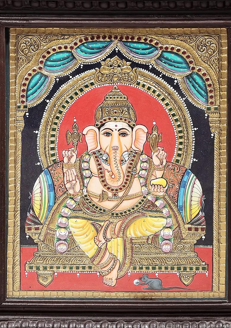 Bhagwan Ganesha Tanjore Painting