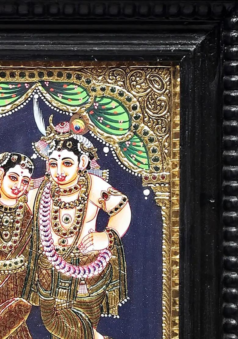 Lord Krishna And Radha Tanjore Painting