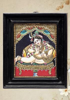 Butter Krishna Tanjore Painting