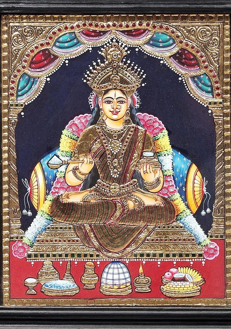 Goddess Annapurna Tanjore Painting