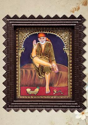 Shirdi Sai Baba Tanjore Painting