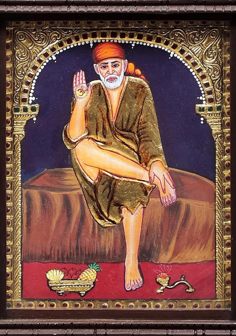 Shirdi Sai Baba Tanjore Painting