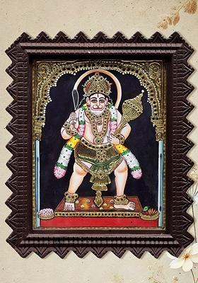 Lord Hanuman Ji Tanjore Painting