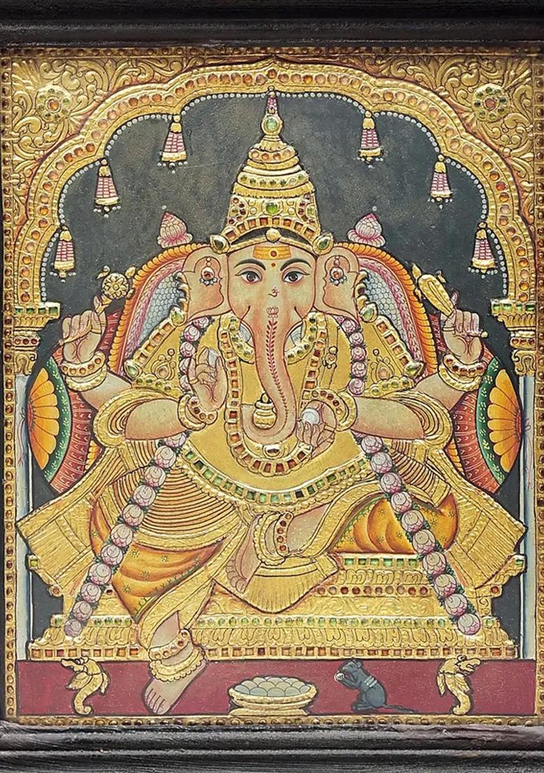 Bhagwan Ganesha Tanjore Painting