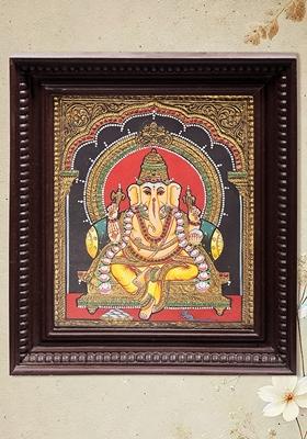 Bhagwan Ganesha Tanjore Painting