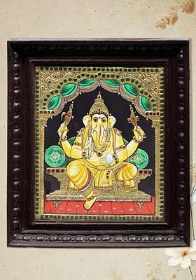 Lord Ganesha Tanjore Painting