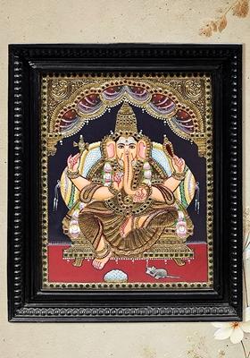 Bhagwan Ganesha Tanjore Painting