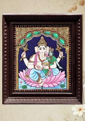 Lord Ganesha Tanjore Painting