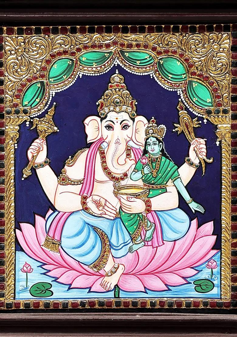 Lord Ganesha Tanjore Painting
