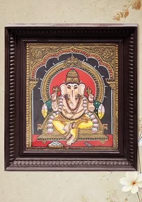 Lord Ganesha Tanjore Painting