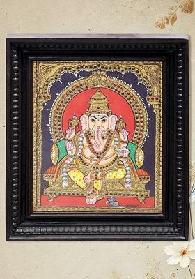 Lord Ganesha Tanjore Painting