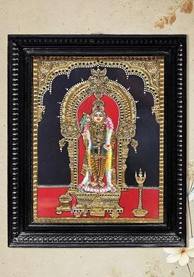 Goddess Meenakshi Tanjore Painting 24K Gold