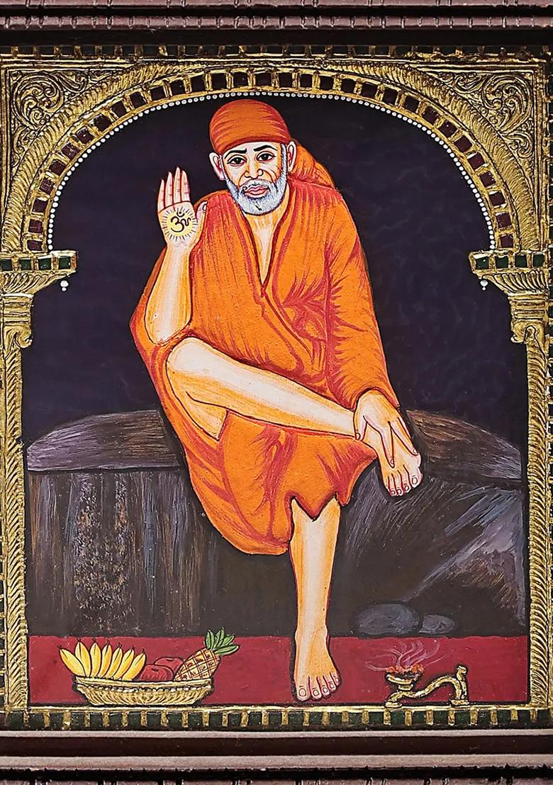Shirdi Sai Baba Tanjore Painting